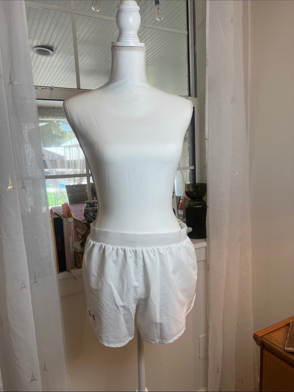 Under Armour White Performance Running Shorts size medium.